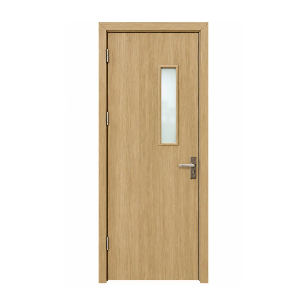 Cửa nhựa phủ PVC có ô kính QDC-WC01