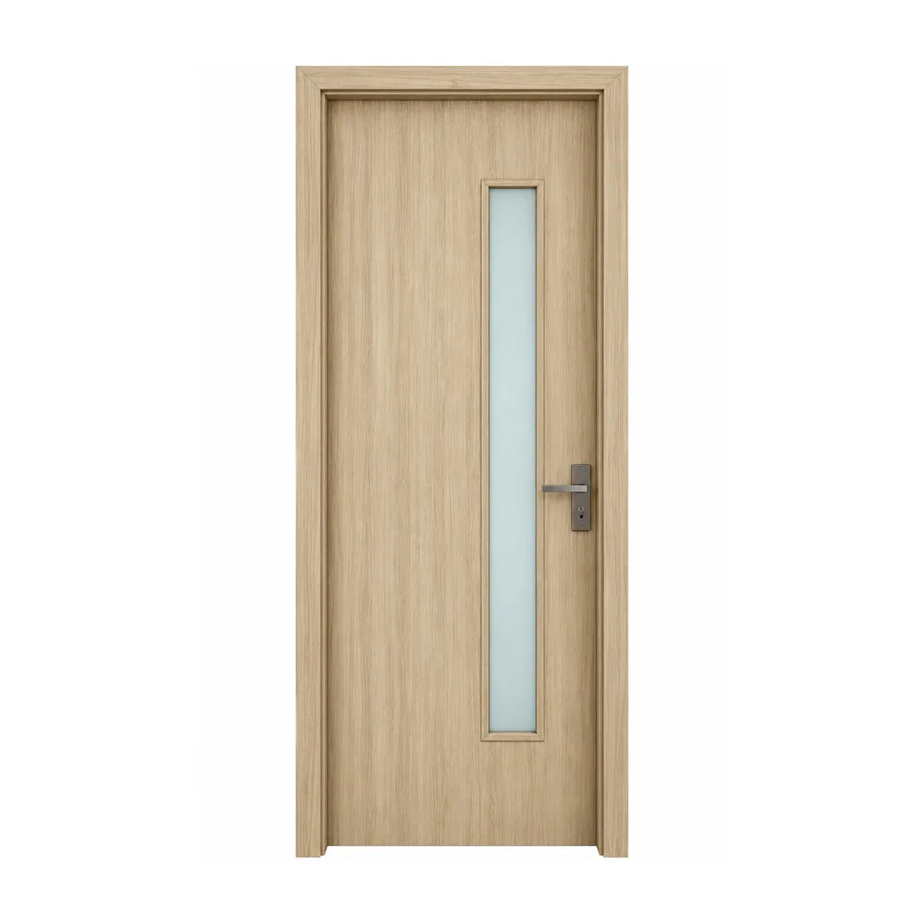 Cửa nhựa phủ PVC có ô kính QDC - WC02
