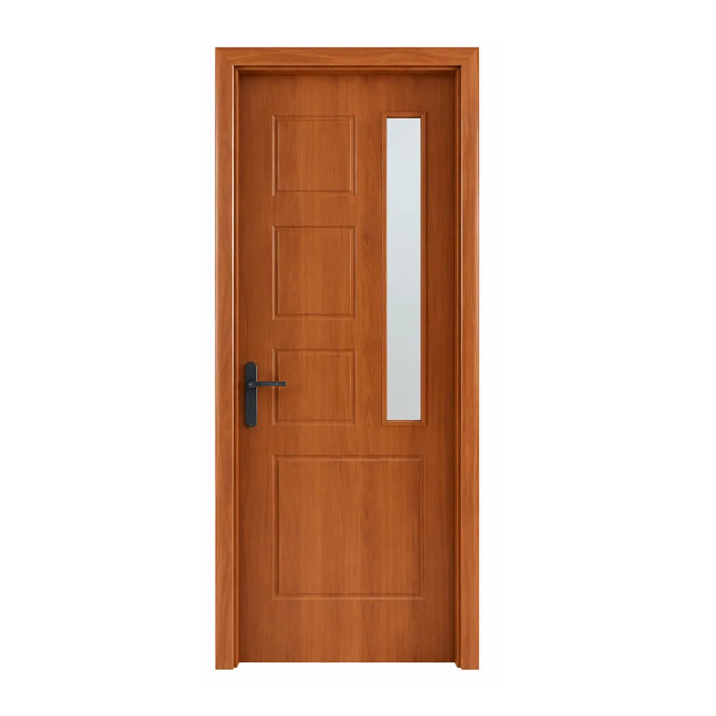 Cửa nhựa phủ PVC có ô kính QDC206