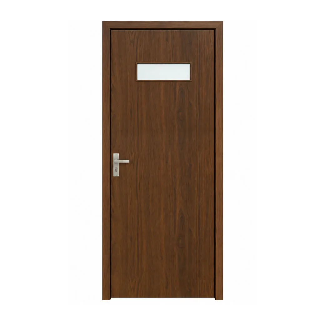 Cửa nhựa phủ PVC có ô kính QDC207
