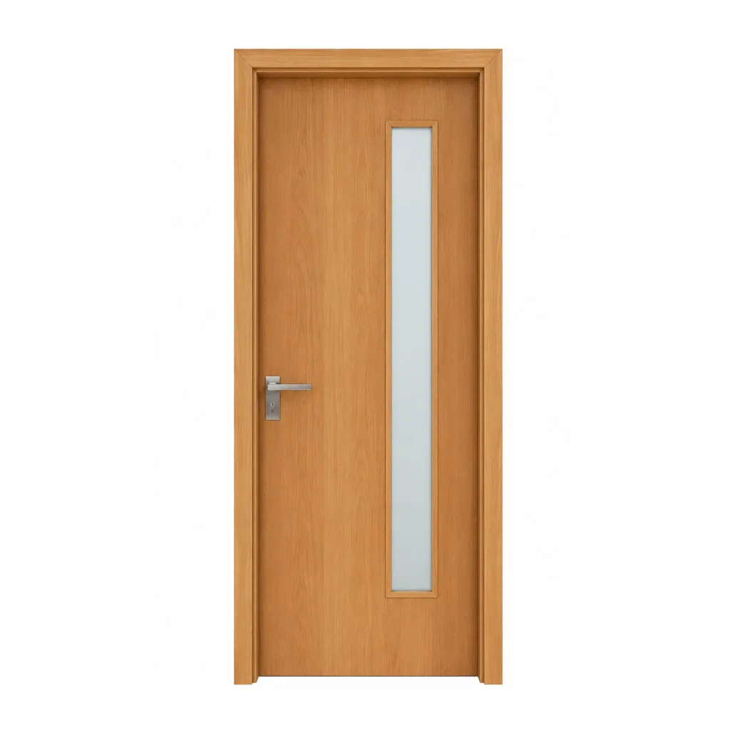 Cửa nhựa phủ PVC có ô kính QDC208