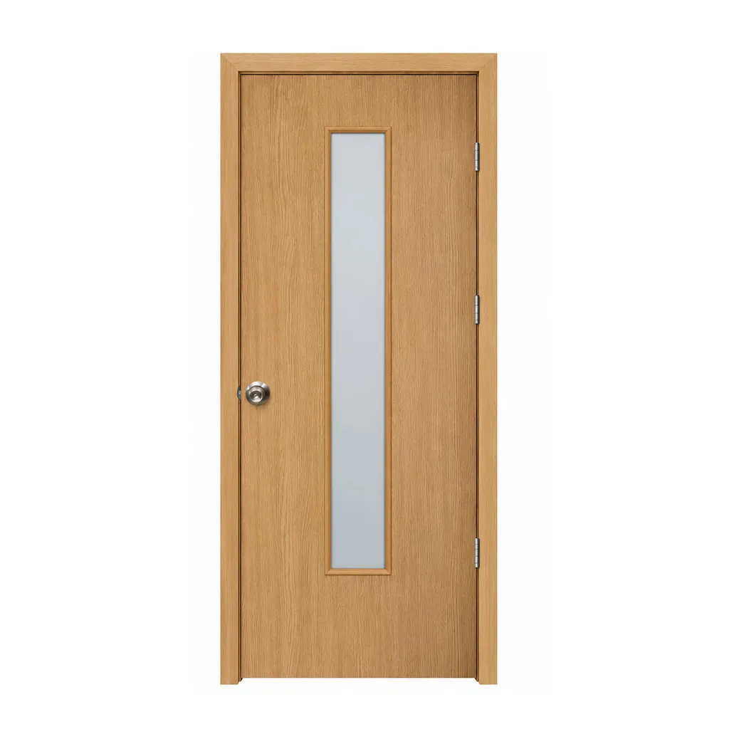 Cửa nhựa phủ PVC có ô kính QDC210